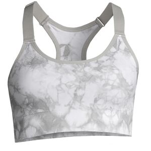 Women's Gray Marble Sports Bra Avia